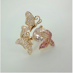 Butterfly on Morganite